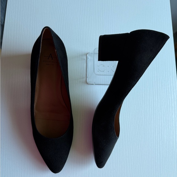 ✨ Aquatalia Black Suede Pumps • Made in Italy • 7.5M ✨NEW - Picture 7 of 11